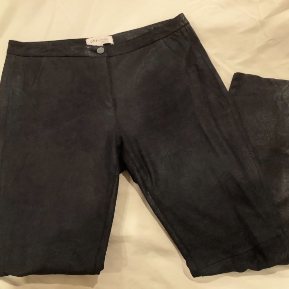 Faux suede Philosophy pants